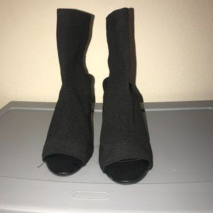 Open Toe Stiletto Booties - Size 9